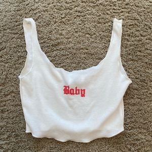Princess Polly Baby Tank White